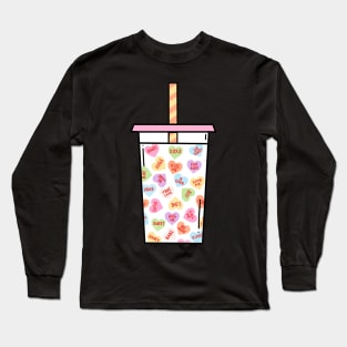 Conversation Hearts Iced Coffee Long Sleeve T-Shirt